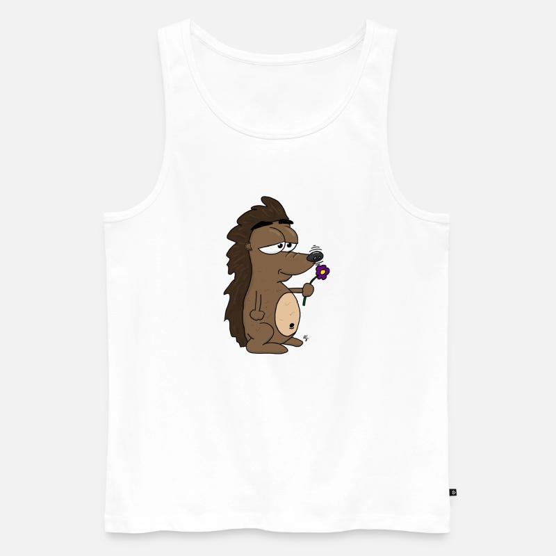 Igel - Männer Premium Bio Tank Top - Weiß