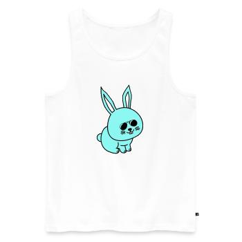 hase comic cool - Männer Premium Bio Tank Top - Weiß - Vorne - Michal (187cm)
