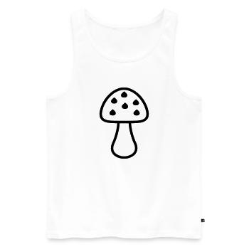 Mushroom - Men's Premium Organic Tank Top - white - Front - Michal (187cm)