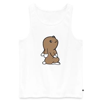 Rabbit looks up watching stars - Men's Premium Organic Tank Top - white - Front - AI Model Male 178 light (178cm)