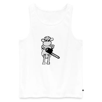 Jason - Men's Premium Organic Tank Top - white - Front - AI Model Male 178 light (178cm)