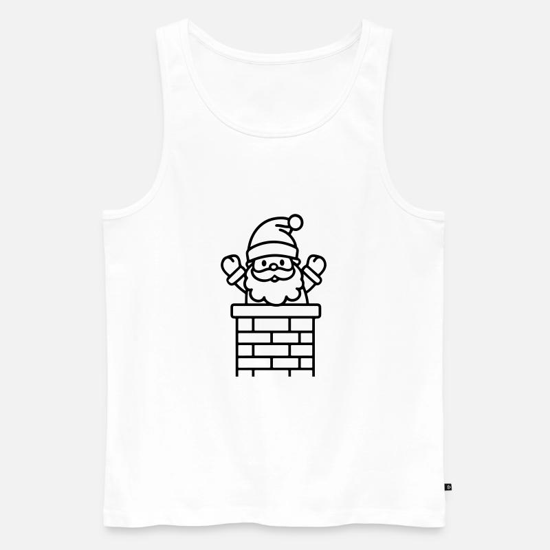Weihnachtsmann Lustig - Männer Premium Bio Tank Top - Weiß