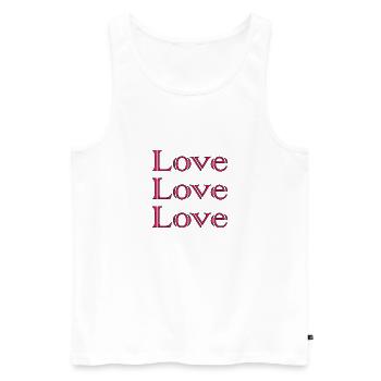 LIEBE,FRISCH VERHEIRATET,VIVE LES MARIES,EVJF,PAAR - Männer Premium Bio Tank Top - Weiß - Vorne - Michal (187cm)