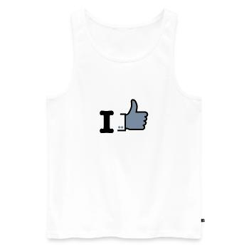 I like deluxe - Männer Premium Bio Tank Top - Weiß - Vorne - AI Model Male 178 light (178cm)