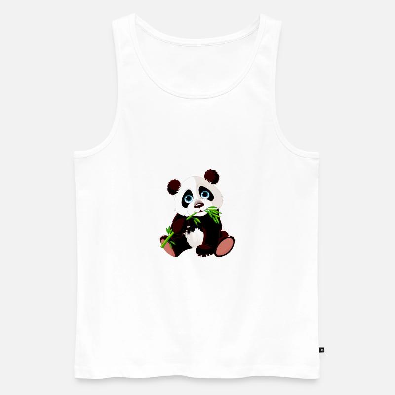 panda - Männer Premium Bio Tank Top - Weiß