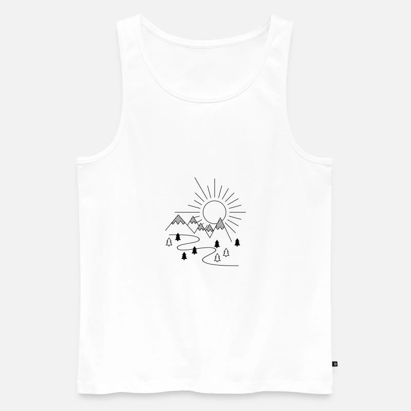 Berge - Männer Premium Bio Tank Top - Weiß