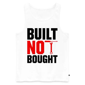Built Not Bought Car Mechanic Automobile Repair Ca - Men's Premium Organic Tank Top - white - Front - Michal (187cm)