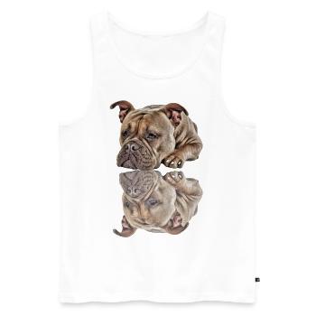 Bouledogue Vieux Bouledogue Anglais Chien Chiens - Débardeur bio Premium Homme - blanc - Devant - Michal (187cm)