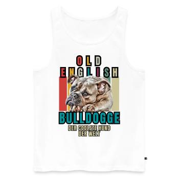 Bouledogue Vieux Bouledogue Anglais Chien Chiens - Débardeur bio Premium Homme - blanc - Devant - Michal (187cm)