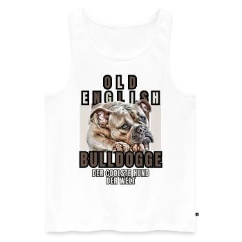 Bouledogue Vieux Bouledogue Anglais Chien Chiens - Débardeur bio Premium Homme - blanc - Devant - Michal (187cm)