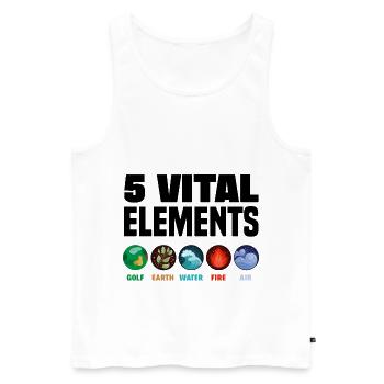 5 Vital Elements Golf Player Golfing Golfer Golf C - Männer Premium Bio Tank Top - Weiß - Vorne - AI Model Male 178 light (178cm)