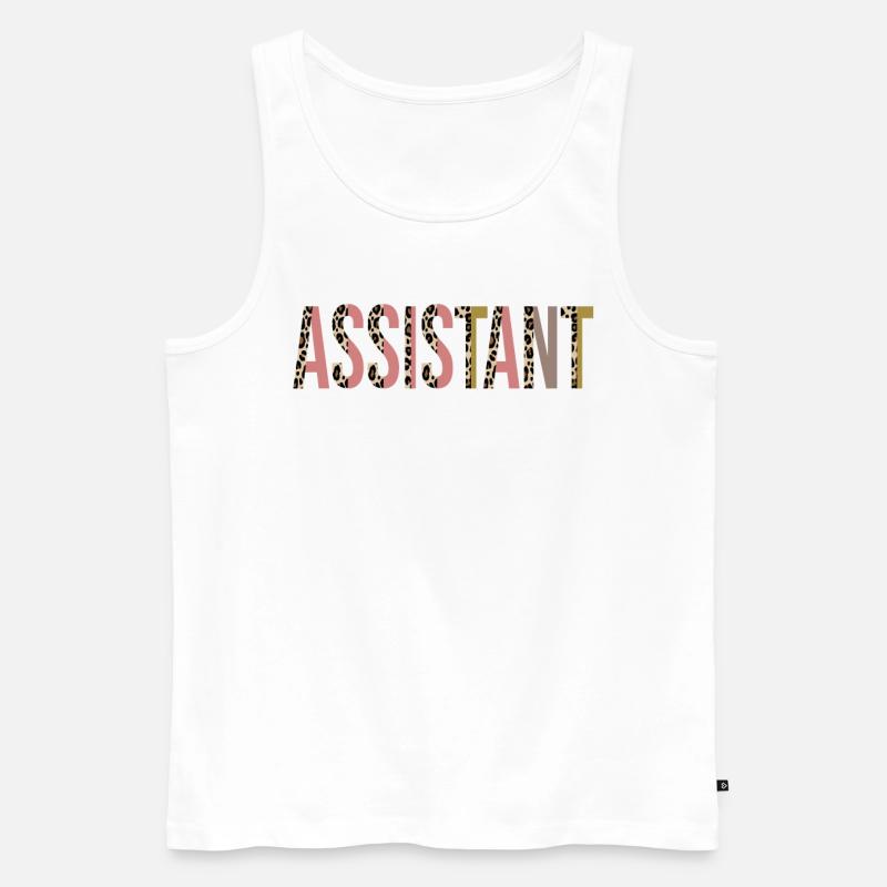 Assistent - Männer Premium Bio Tank Top - Weiß