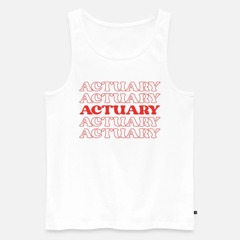 Aktuar Data Scientist Buchhalter Statistik - Männer Premium Bio Tank Top - Weiß