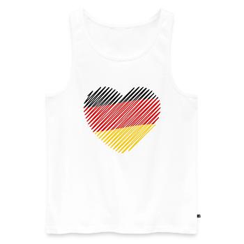 Germany Flag Heart Germany - Men's Premium Organic Tank Top - white - Front - Michal (187cm)
