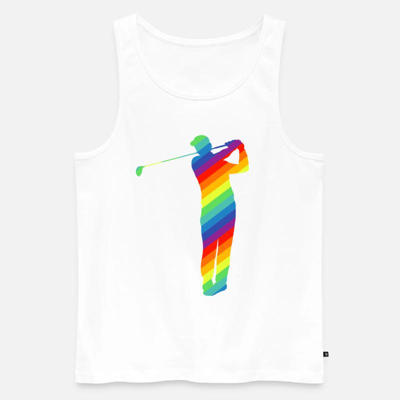 Golf - Männer Premium Bio Tank Top - Weiß