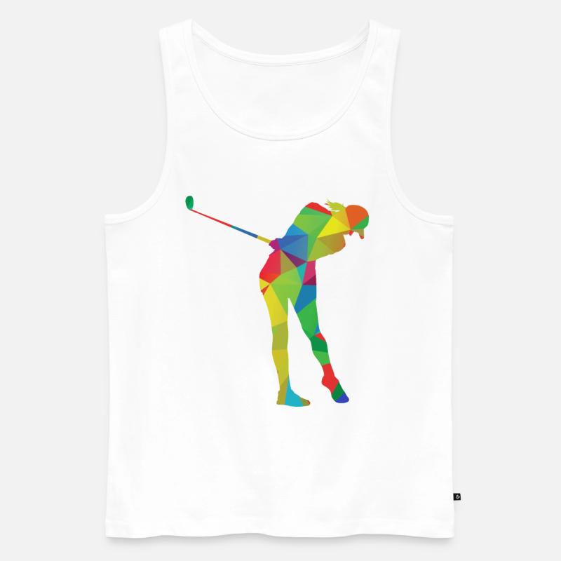 Golf & Minigolf - Männer Premium Bio Tank Top - Weiß