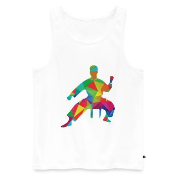 Karate, Judo, Taekwondo - Men's Premium Organic Tank Top - white - Front - Michal (187cm)