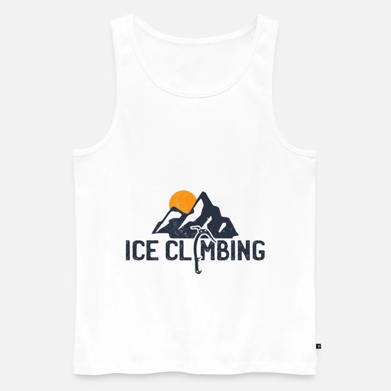 Eisklettern Eiskletterer - Männer Premium Bio Tank Top - Weiß