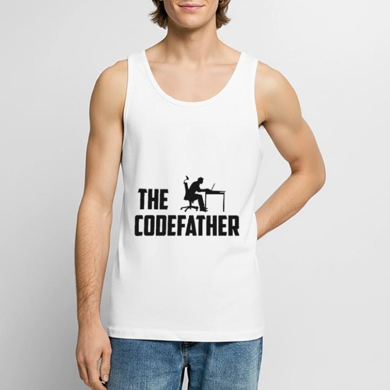 The Codefather Programmer Coder Developer Software Männer Premium Bio Tank Top