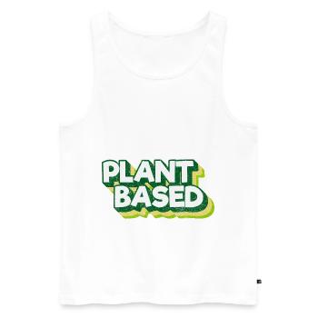 Légume Végétarien Végétalien Vintage I Cadeau - Débardeur bio Premium Homme - blanc - Devant - Michal (187cm)