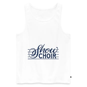 Show Choir Chanteurs de chant choral - Débardeur bio Premium Homme - blanc - Devant - AI Model Male 178 light (178cm)