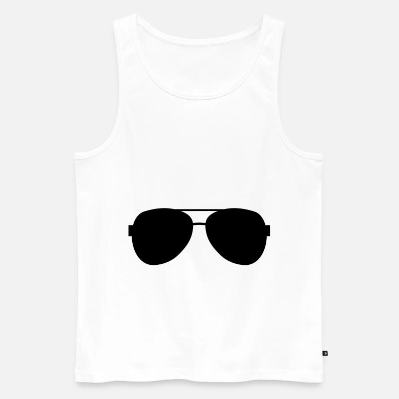 Sonnenbrille - Männer Premium Bio Tank Top - Weiß