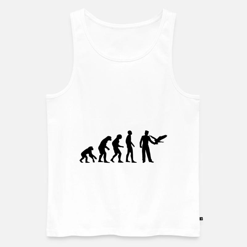 Falknerei Evolution Falkner Tierpfleger Beizvogel - Männer Premium Bio Tank Top - Weiß