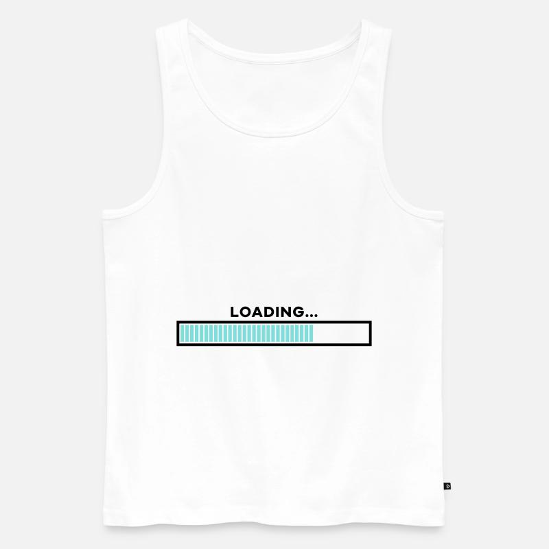 Loading Balken personalisierbar - Männer Premium Bio Tank Top - Weiß