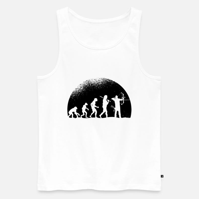 Evolution Archery - Men's Premium Organic Tank Top - white