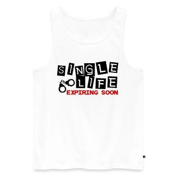 Team Groom, Team Groom, Bachelor Party - Men's Premium Organic Tank Top - white - Front - Michal (187cm)
