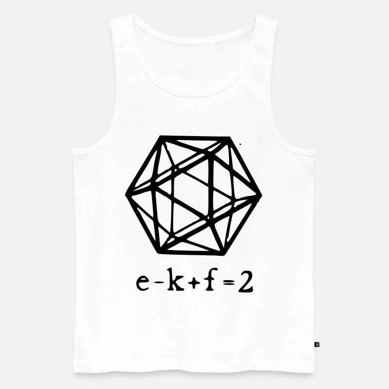 euler polyedersatz - Männer Premium Bio Tank Top - Weiß