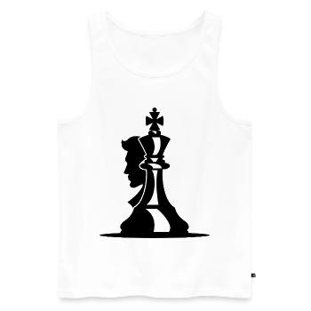 Chess Player Sketch - Men's Premium Organic Tank Top - white - Front - Michal (187cm)