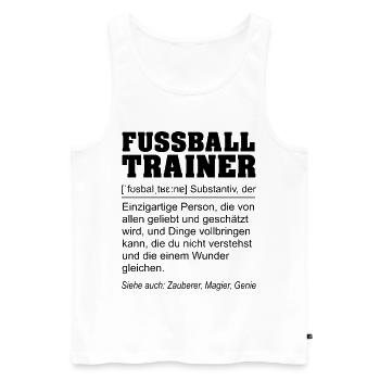 Lustige Definition Fußballtrainer Geschenk - Männer Premium Bio Tank Top - Weiß - Vorne - Michal (187cm)