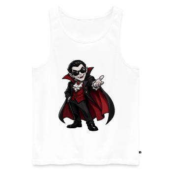 Vampire - Men's Premium Organic Tank Top - white - Front - Michal (187cm)
