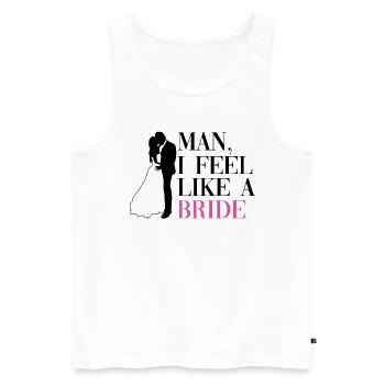 Bride Bachelorette Party JGA Mariage - Débardeur bio Premium Homme - blanc - Devant - AI Model Male 178 light (178cm)