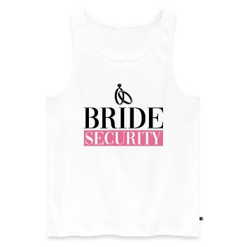 Bride Security - Bride Bachelorette Party JGA - Men's Premium Organic Tank Top - white - Front - AI Model Male 178 light (178cm)