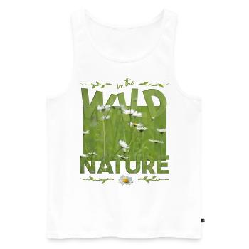 Nature sauvage - Débardeur bio Premium Homme - blanc - Devant - Michal (187cm)