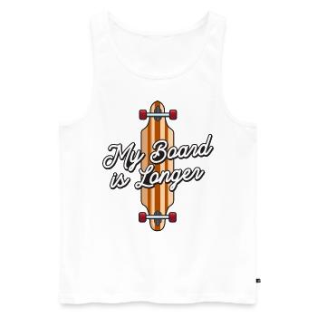 Mein Board Ist Longboarder - Männer Premium Bio Tank Top - Weiß - Vorne - AI Model Male 178 light (178cm)