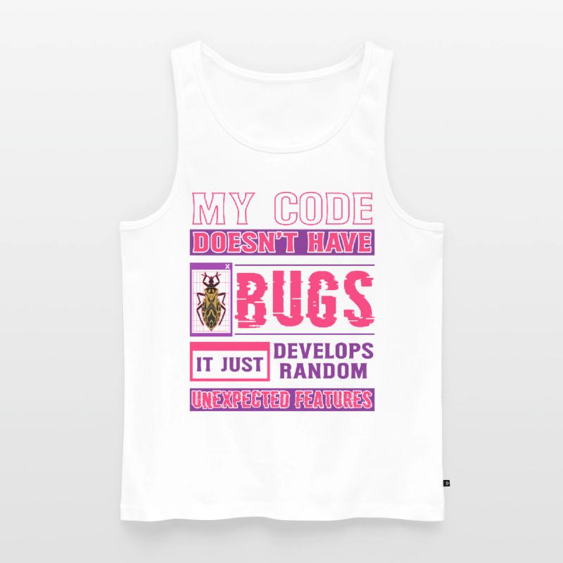 Developer My Code Has No Bugs Funny Coding Men's Premium Organic Tank Top