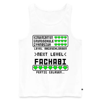 Fachabitur Fachabi zum bestandenen Abgeschlossen - Männer Premium Bio Tank Top - Weiß - Vorne - Michal (187cm)
