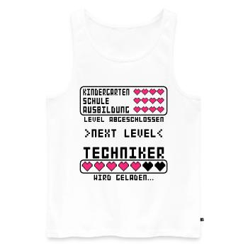 angehende Techniker vor Ausbildung Beginn Start - Männer Premium Bio Tank Top - Weiß - Vorne - Michal (187cm)