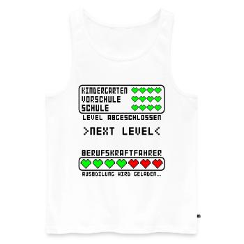 Berufsfahrer Lkw Fahrer Ausbildung Beginn für Baby - Männer Premium Bio Tank Top - Weiß - Vorne - Michal (187cm)