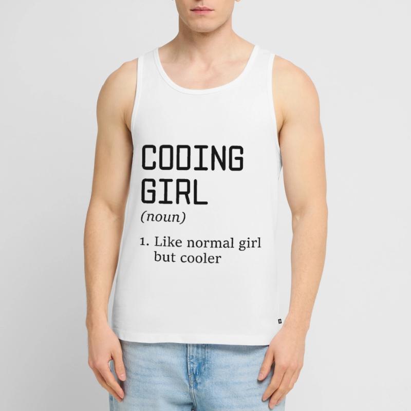 Coding Girl Definition Noun Software Developer Pro Männer Premium Bio Tank Top