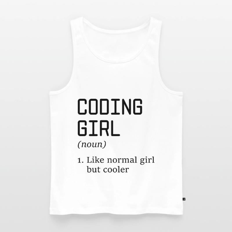 Coding Girl Definition Noun Software Developer Pro Männer Premium Bio Tank Top