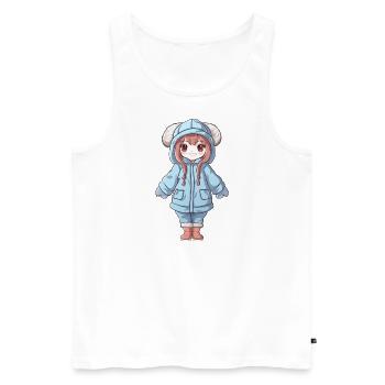 Magical Happiness - The Cute Anime Girl - Débardeur bio Premium Homme - blanc - Devant - AI Model Male 178 light (178cm)