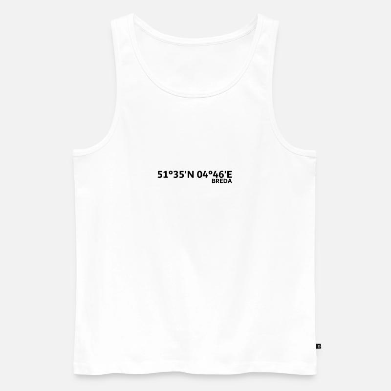 Breda Coordinates - Men's Premium Organic Tank Top - white