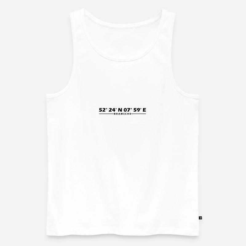 Bram coordinates - Men's Premium Organic Tank Top - white