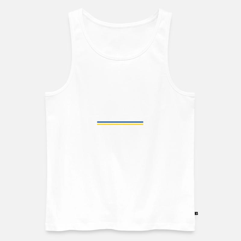 Linie oder Flagge Ukraine - Männer Premium Bio Tank Top - Weiß