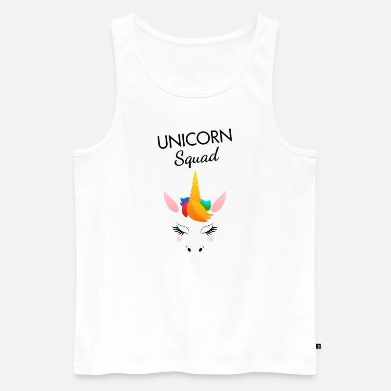 Einhorn-Squad - Männer Premium Bio Tank Top - Weiß