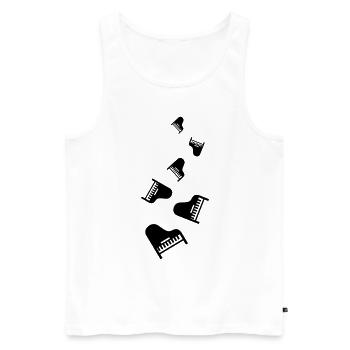 Piano Instrument - Men's Premium Organic Tank Top - white - Front - Michal (187cm)